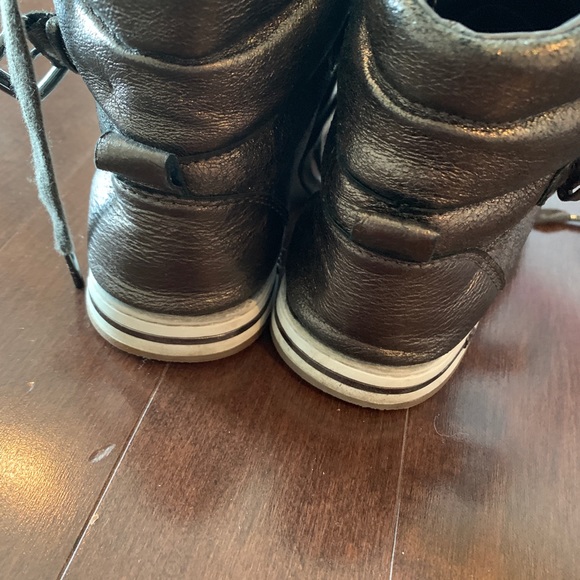 Michael Kors Glam High Top Studded Bronze Sneakers - Picture 6 of 9